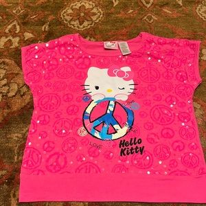Hello Kitty Girls 10-12 large pink top
